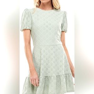 COPY - XL Speechless  Women’s Eyelet  Puff Sleeves Dress